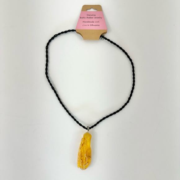 Baltic Amber Necklace Chunky Raw Shape Polished - Picture 3 of 8